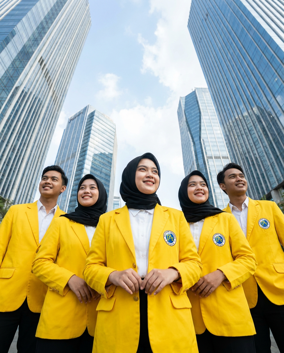 Mahasiswa PRAKTISI jas kuning
